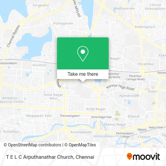 T E L C Arputhanathar Church map