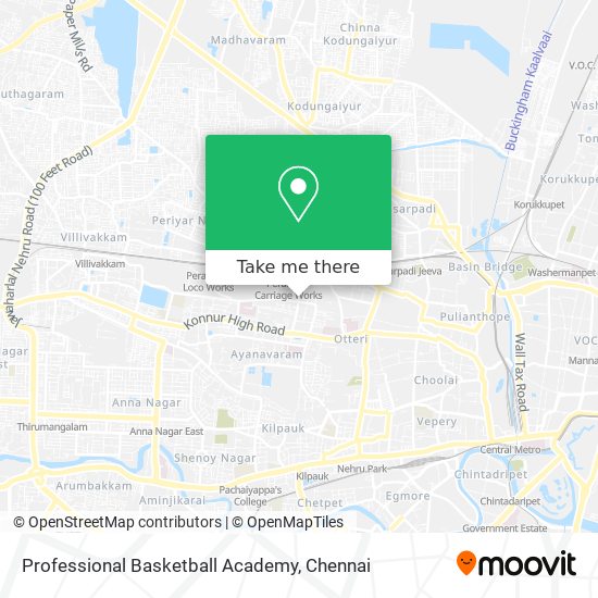 Professional Basketball Academy map