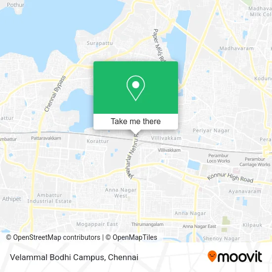 Velammal Bodhi Campus map
