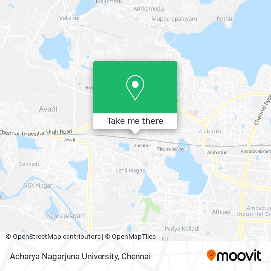 Acharya Nagarjuna University map