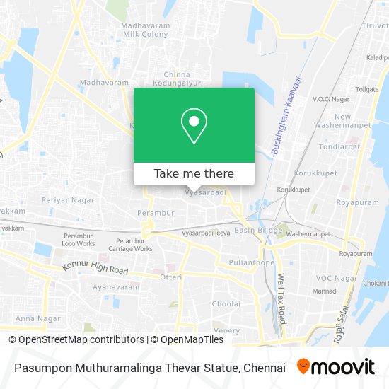 Pasumpon Muthuramalinga Thevar Statue map