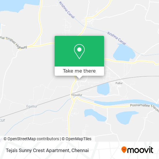 Teja's Sunny Crest Apartment map