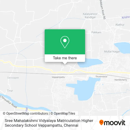 Sree Mahalakshmi Vidyalaya Matriculation Higher Secondary School Veppampattu map