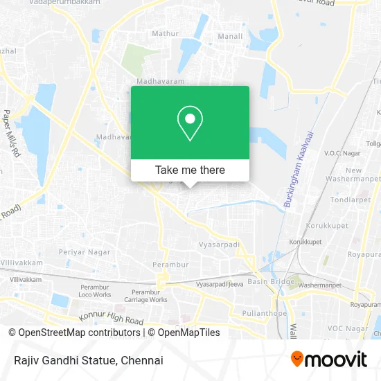 Rajiv Gandhi Statue map