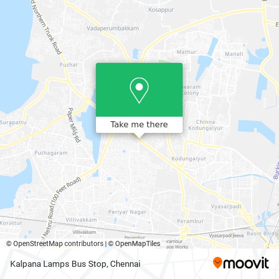 Kalpana Lamps Bus Stop map