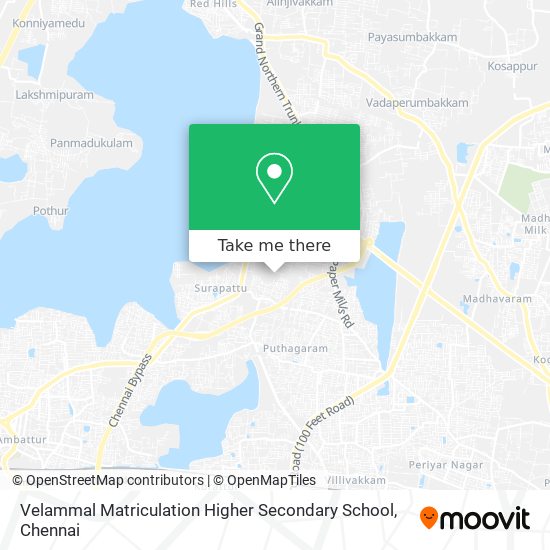 Velammal Matriculation Higher Secondary School map