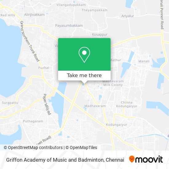 Griffon Academy of Music and Badminton map