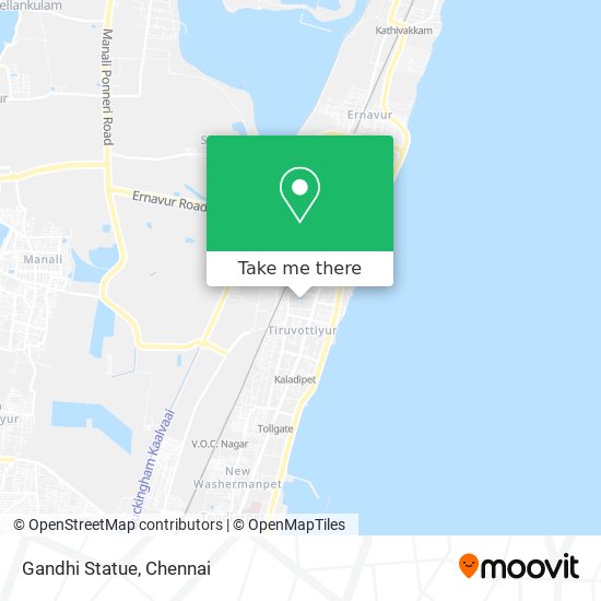 Gandhi Statue map