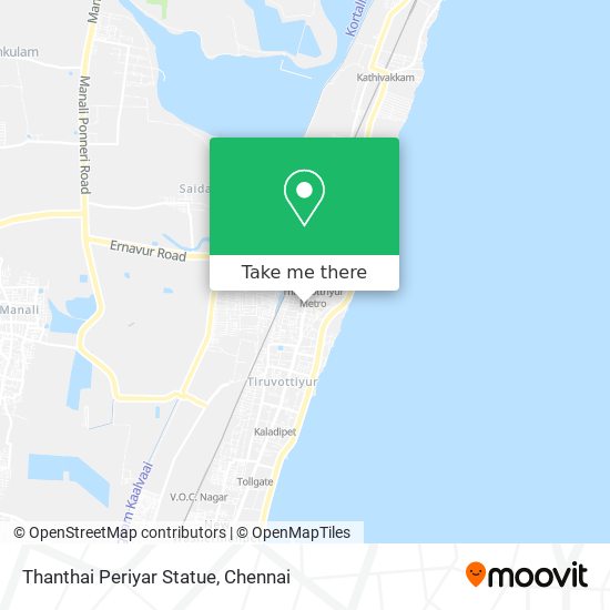 Thanthai Periyar Statue map