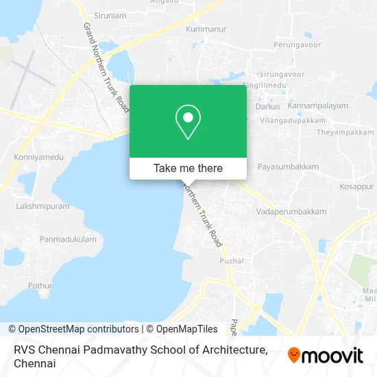 RVS Chennai Padmavathy School of Architecture map