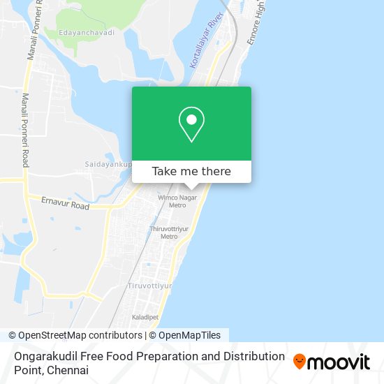 Ongarakudil Free Food Preparation and Distribution Point map