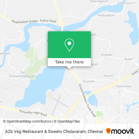 A2b Veg Restaurant & Sweets Cholavaram map