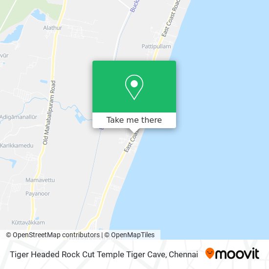 Tiger Headed Rock Cut Temple Tiger Cave map