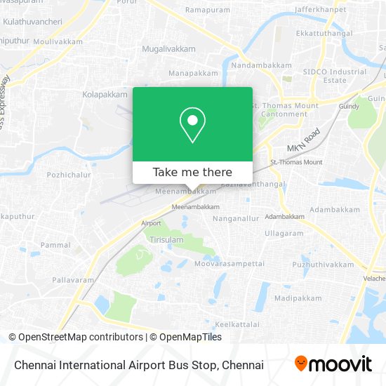 Chennai International Airport Bus Stop map