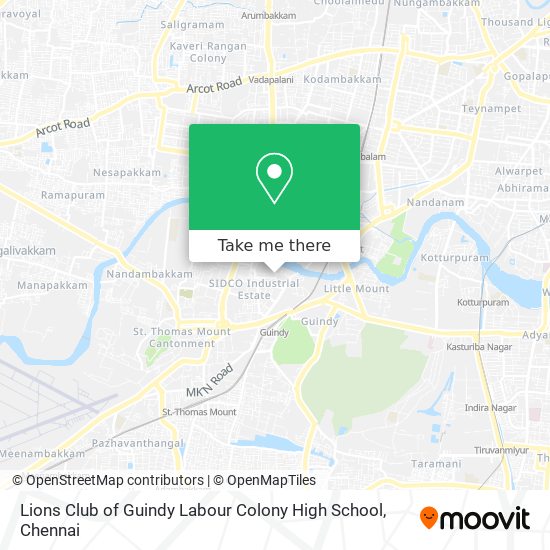Lions Club of Guindy Labour Colony High School map