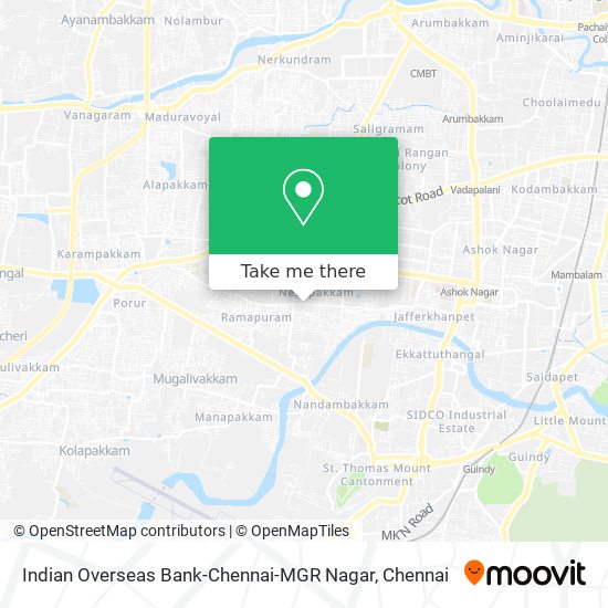Indian Overseas Bank-Chennai-MGR Nagar map