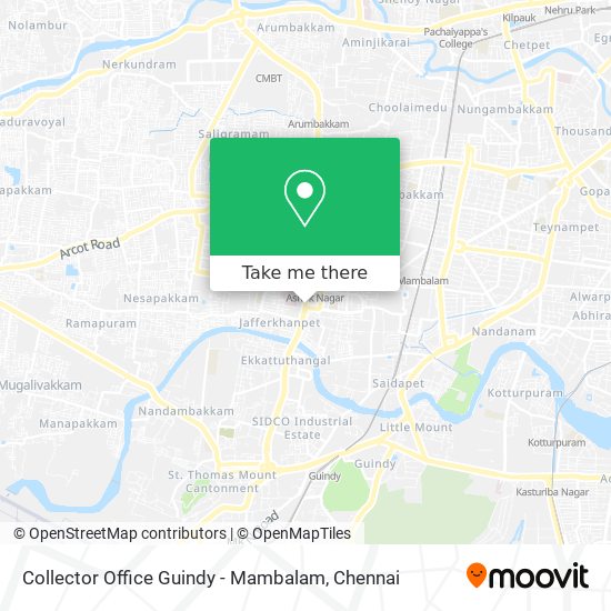 Collector Office Guindy - Mambalam map