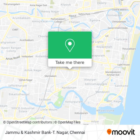 Jammu & Kashmir Bank-T. Nagar map