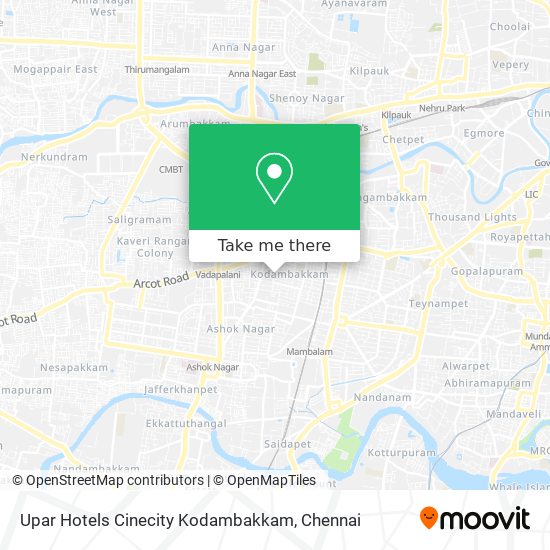 Upar Hotels Cinecity Kodambakkam map