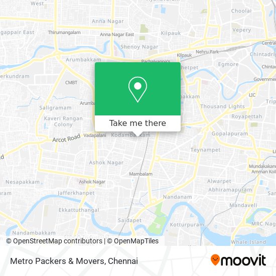 Metro Packers & Movers map