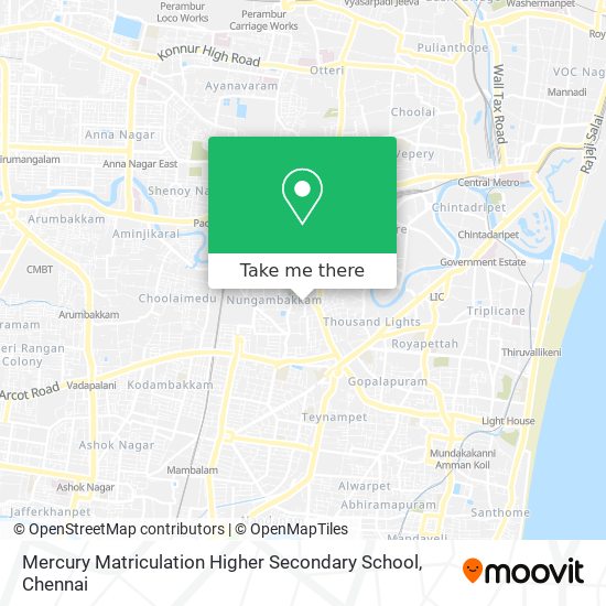 Mercury Matriculation Higher Secondary School map