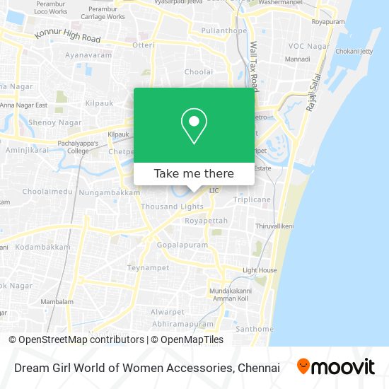 Dream Girl World of Women Accessories map