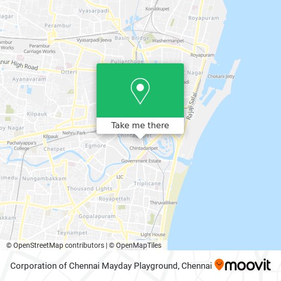 Corporation of Chennai Mayday Playground map
