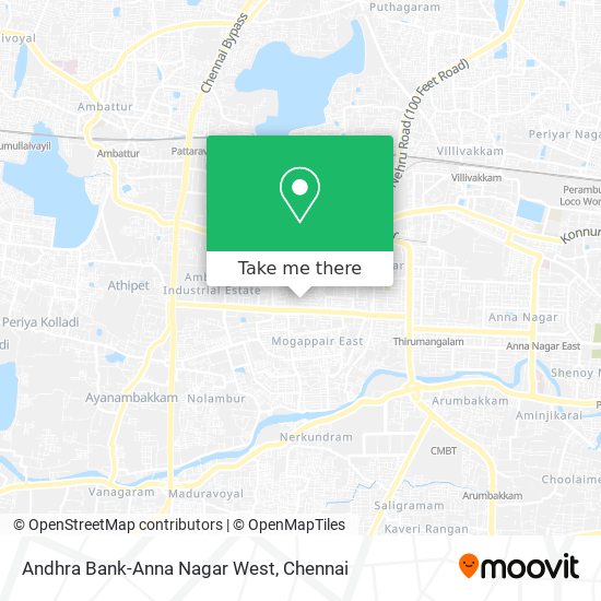 Andhra Bank-Anna Nagar West map