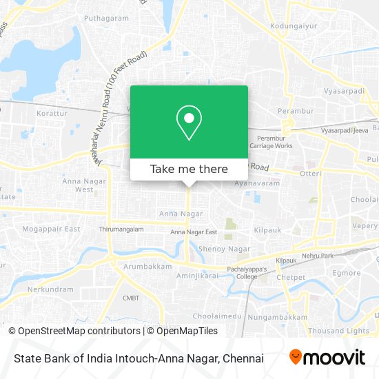 State Bank of India Intouch-Anna Nagar map