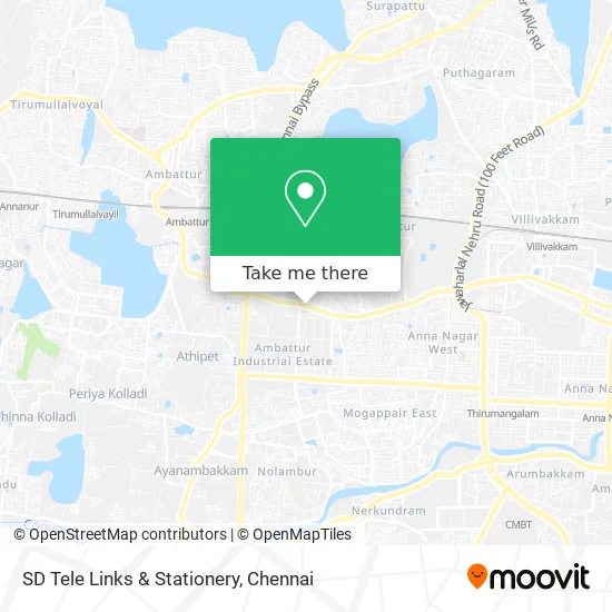 SD Tele Links & Stationery map