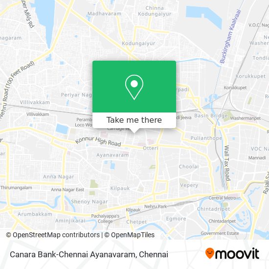 Canara Bank-Chennai Ayanavaram map
