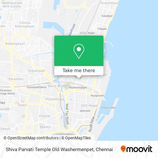 Shiva Parvati Temple Old Washermenpet map