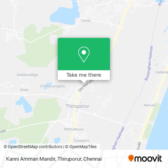 Kanni Amman Mandir, Thiruporur map