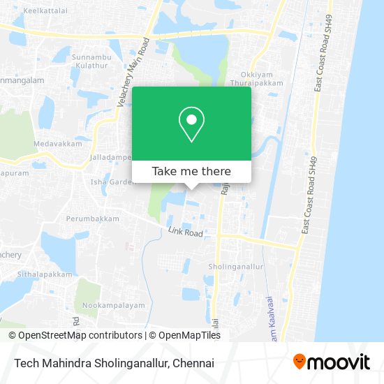 Tech Mahindra Sholinganallur map