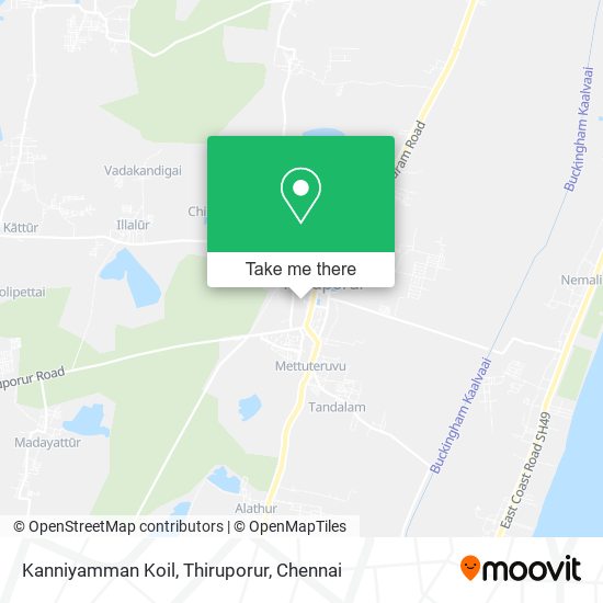 Kanniyamman Koil, Thiruporur map