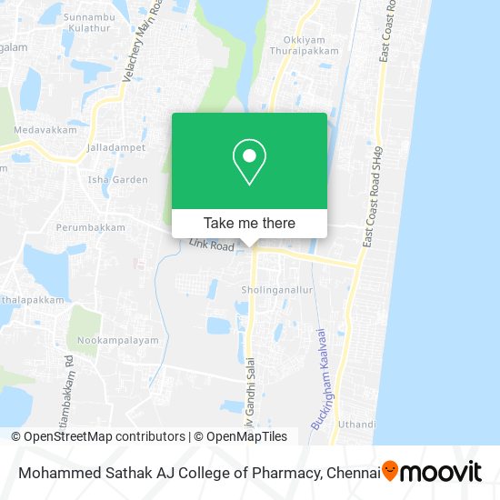 Mohammed Sathak AJ College of Pharmacy map