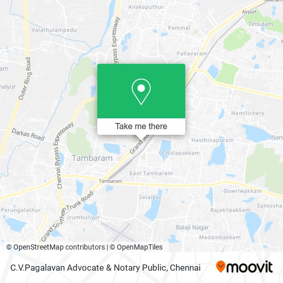 C.V.Pagalavan Advocate & Notary Public map