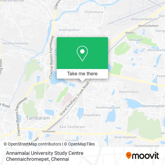 Annamalai University Study Centre Chennaichromepet map