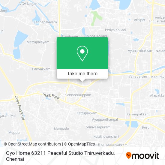 Oyo Home 63211 Peaceful Studio Thiruverkadu map