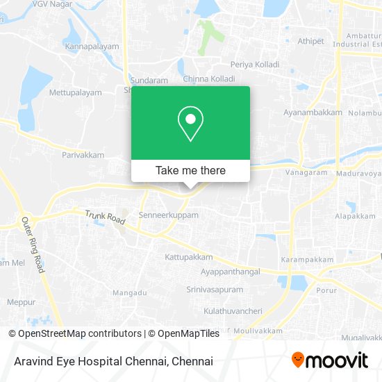 Aravind Eye Hospital Chennai map