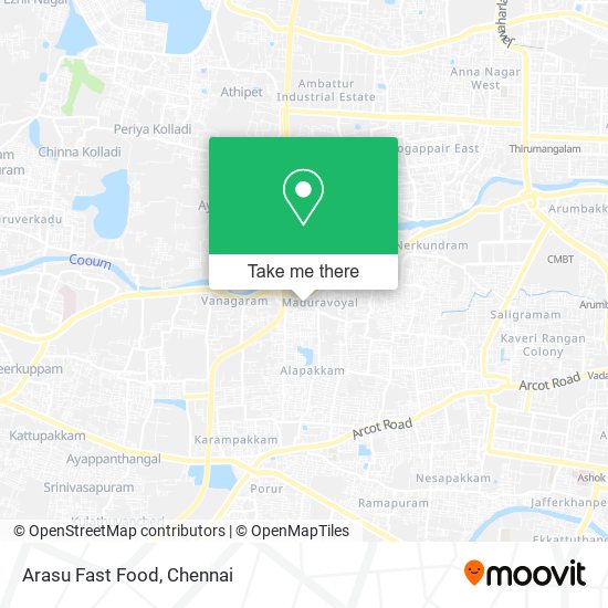 Arasu Fast Food map