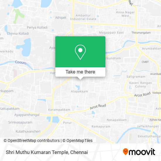 Shri Muthu Kumaran Temple map