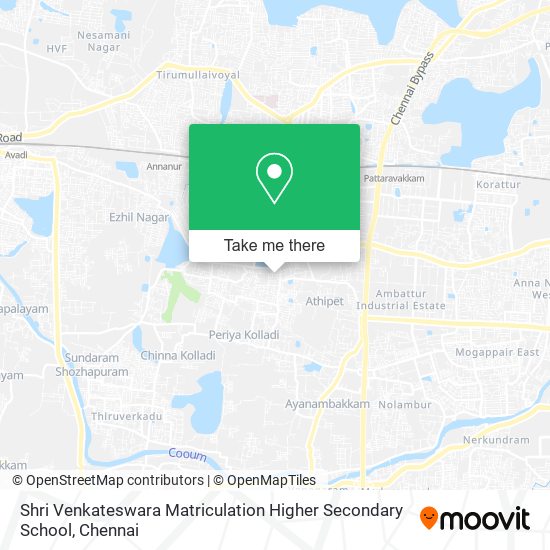 Shri Venkateswara Matriculation Higher Secondary School map