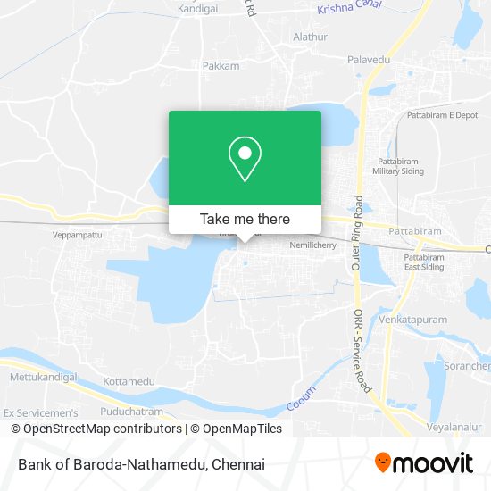 Bank of Baroda-Nathamedu map