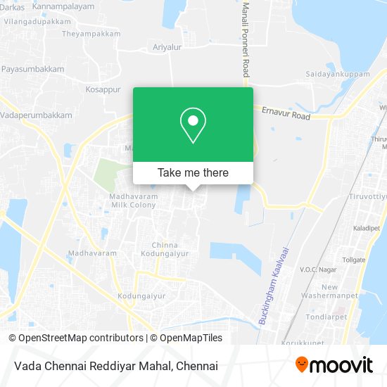 Vada Chennai Reddiyar Mahal map