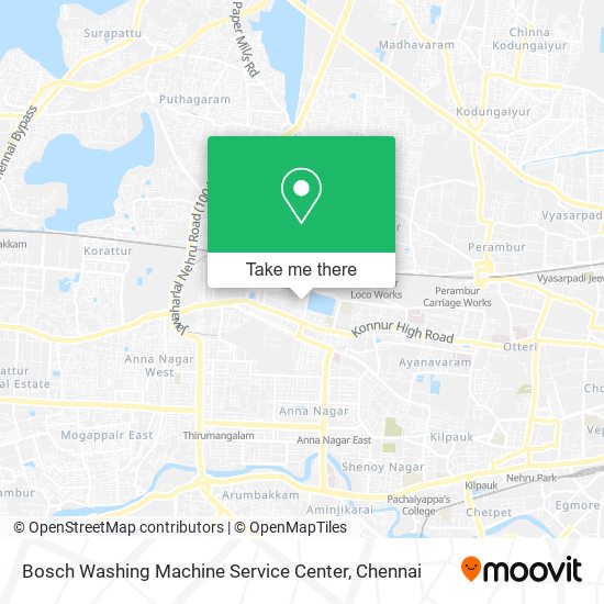 Bosch Washing Machine Service Center map