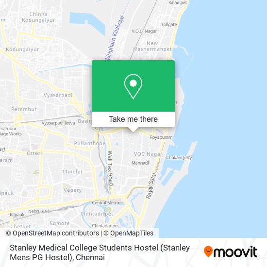 Stanley Medical College Students Hostel (Stanley Mens PG Hostel) map