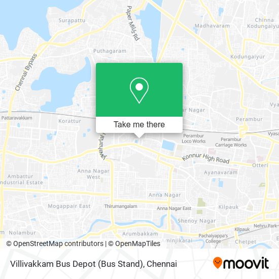 Villivakkam Bus Depot (Bus Stand) map