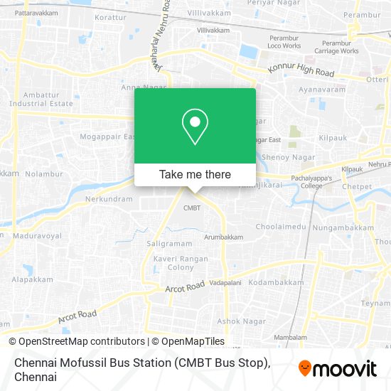 Chennai Mofussil Bus Station (CMBT Bus Stop) map