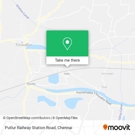 Putlur Railway Station Road map
